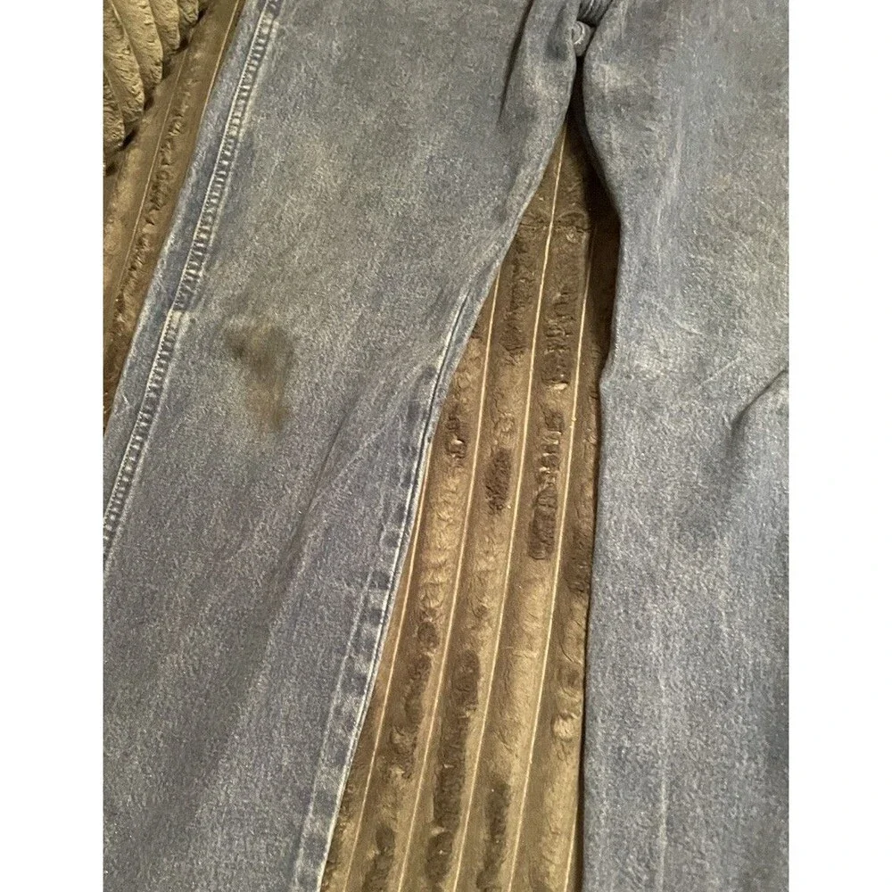Mens Vintage WRANGLER 34x32” WORK Jeans Straight Medium Wash 13MWZ USA